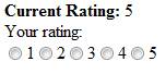 Ajax Rating control using RadioButtonList control in ASP.Net