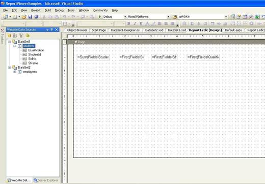 Working With Report Viewer Control In Asp Net